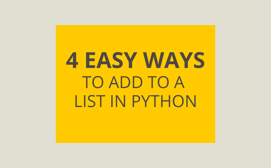 Append to Lists in Python Cover Image