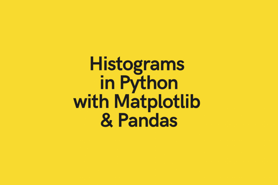 Create histogram with Python Pandas Matplotlib