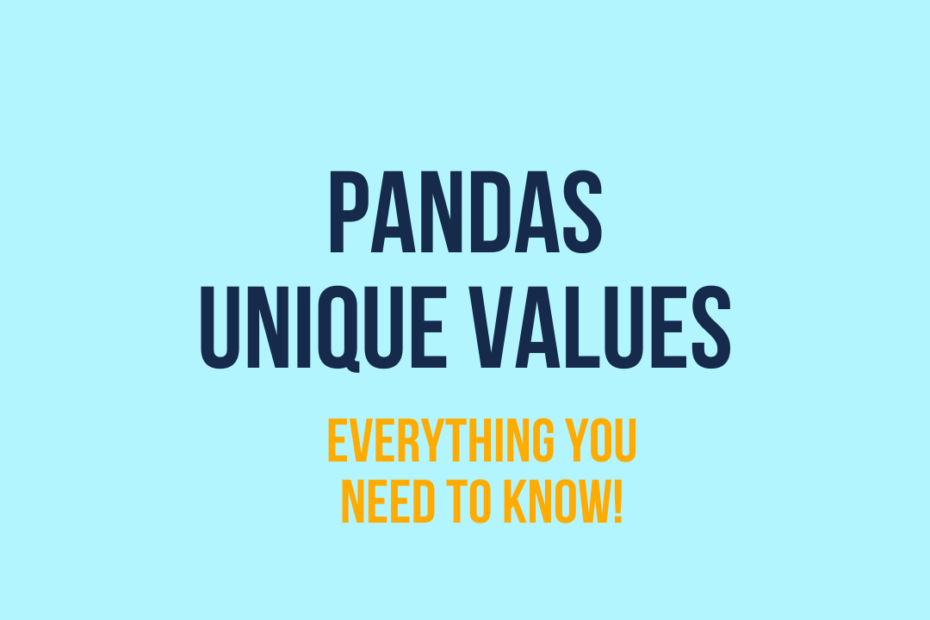 Pandas unique values cover image