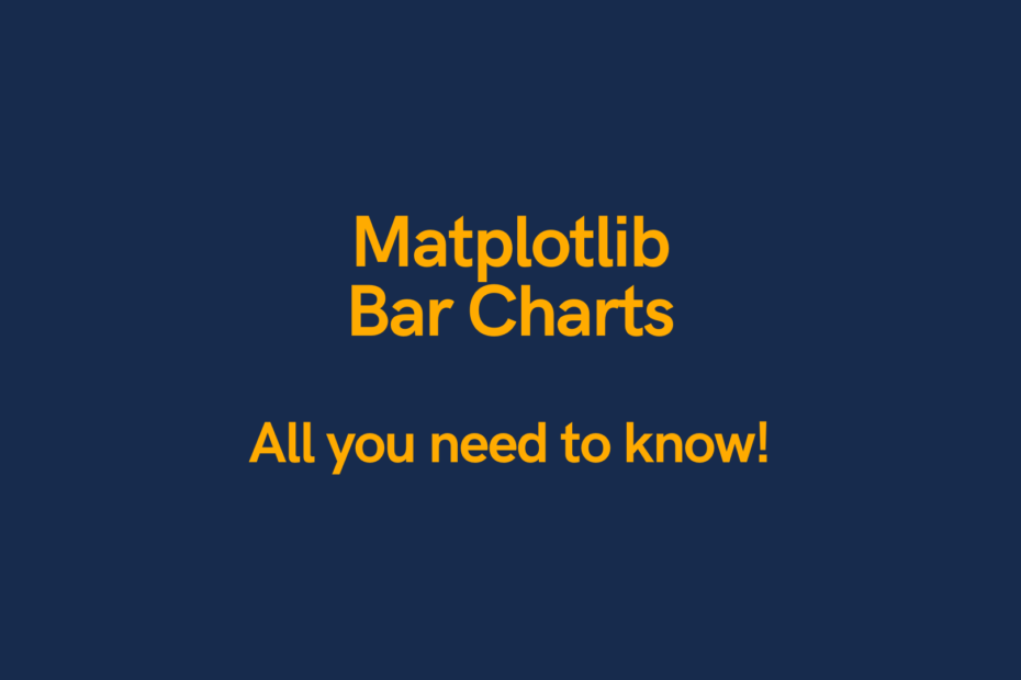 Matplotlib Bar Charts Cover Image