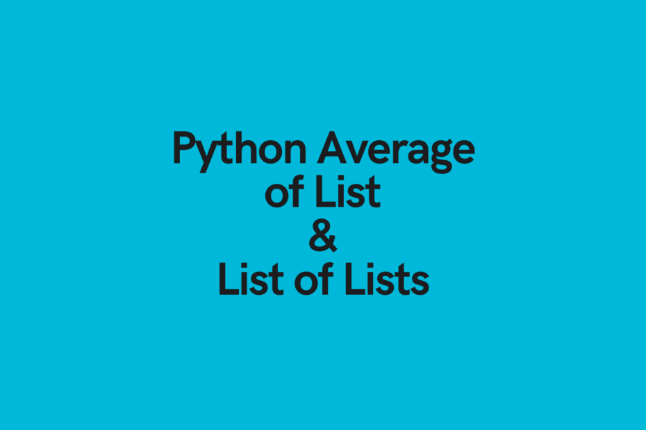 Python Average of List Cover Image