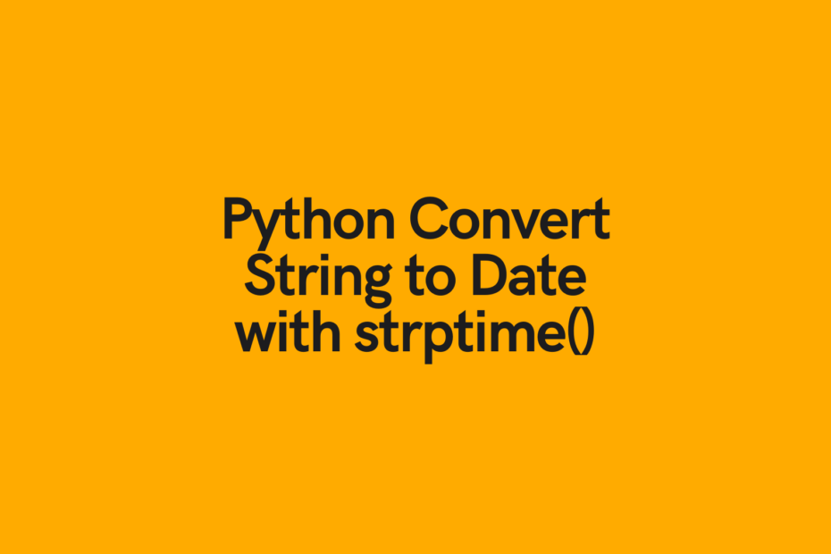 Python Convert string to date cover image