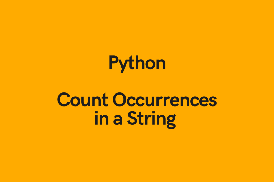 Python Count Occurrences in a String Cover Image