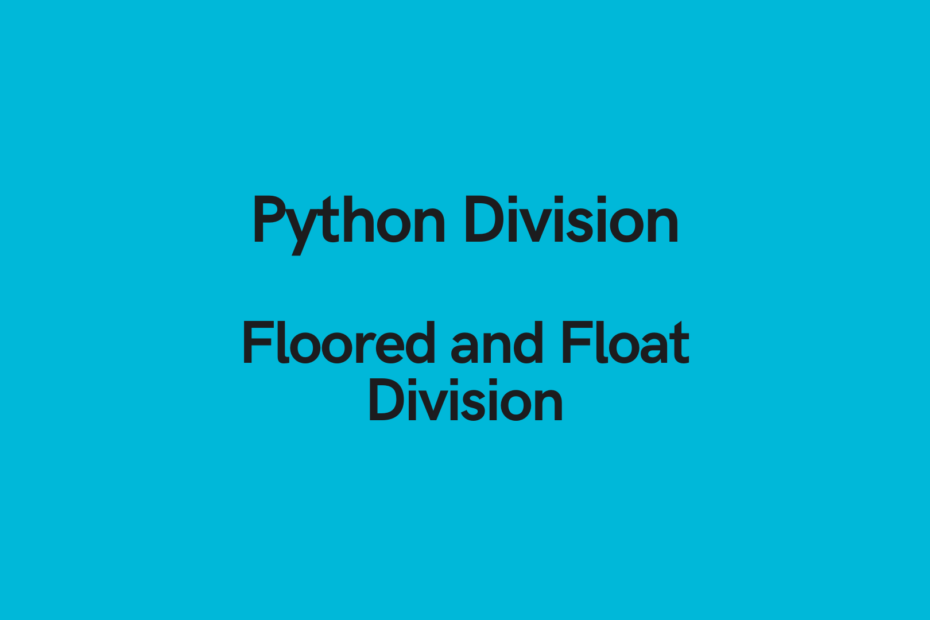 python division cover image