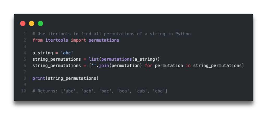 Quick Answer - Find All Permutations of a String in Python