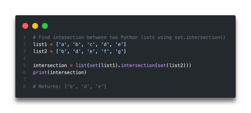Quick Answer - Python Intersection Between Two Lists
