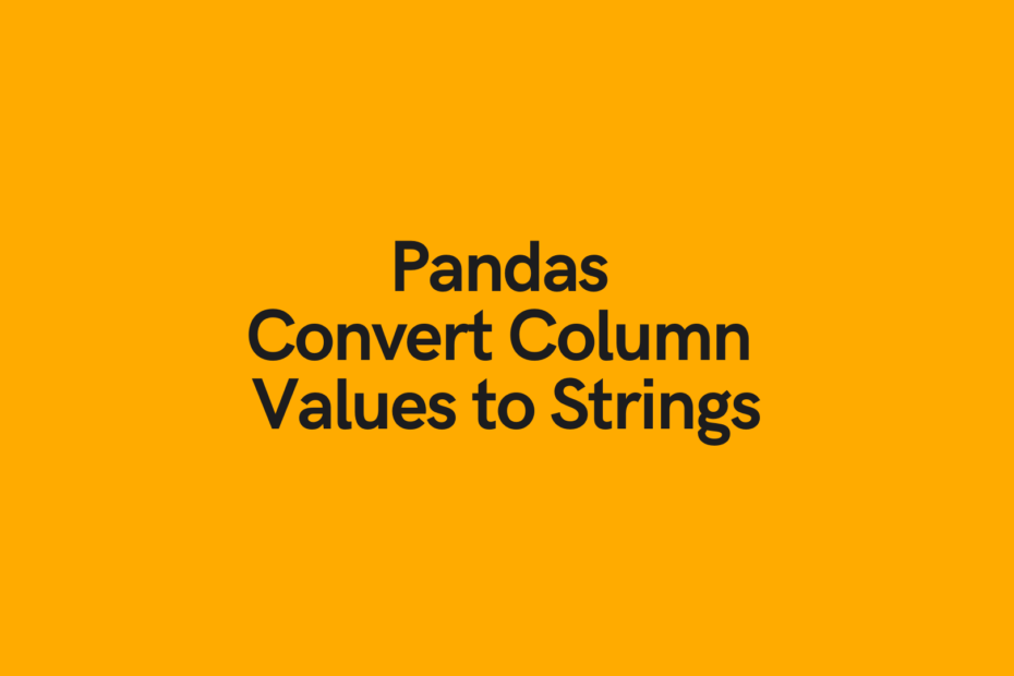 Pandas Convert Column Values to Strings Cover Image