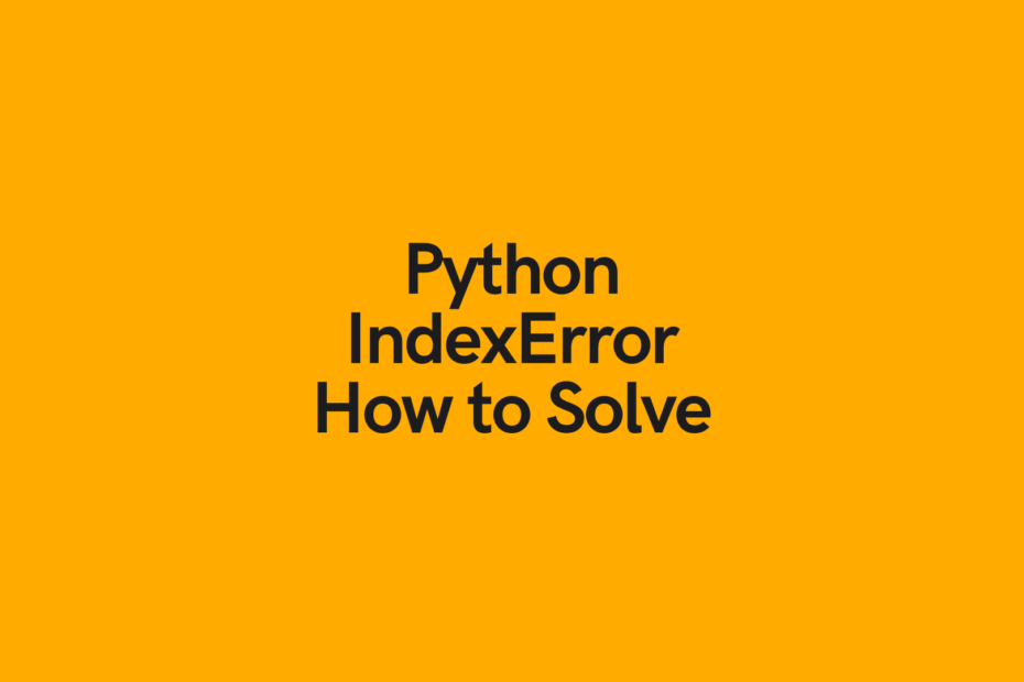 Python IndexError Cover Image