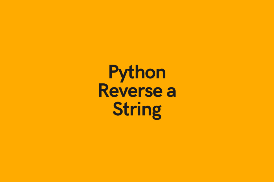 Python Reverse a String Cover Image