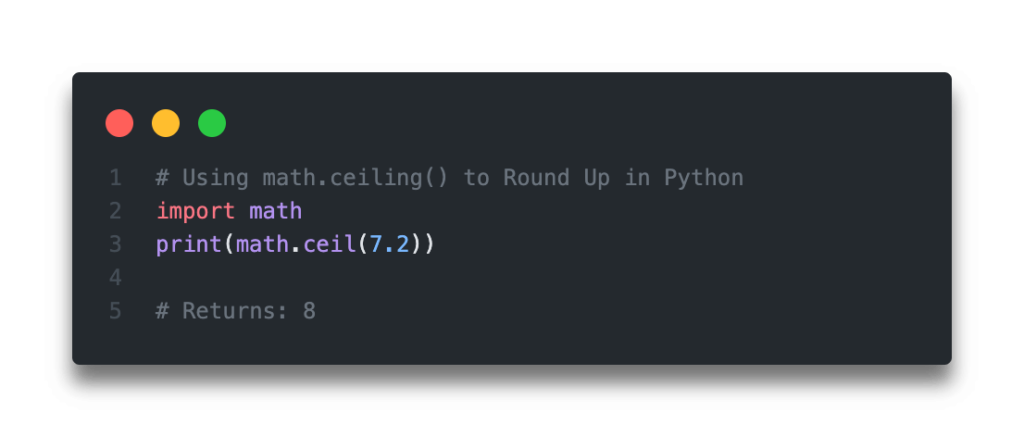 Quick Answer - Python Ceiling ceil to Round Up