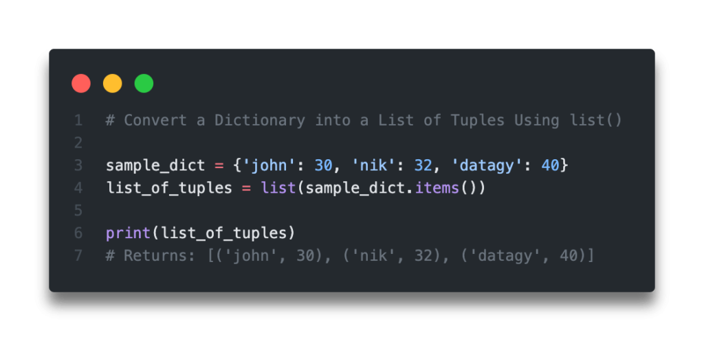 Quick Answer - Python Convert Dictionary to List of Tuples