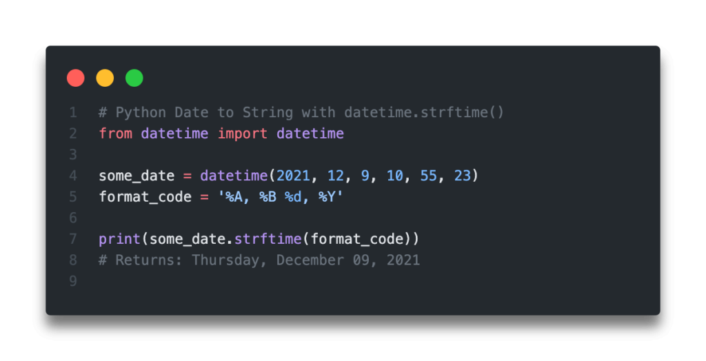 Quick Answer - Python Date to String with strftime