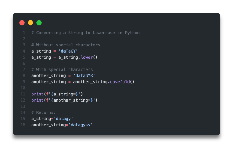 Python Lowercase File Names