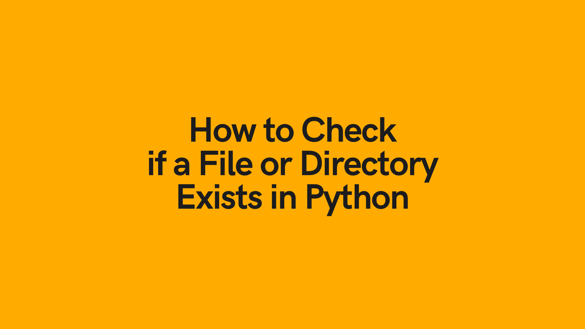 Directory exist. Exists Python.