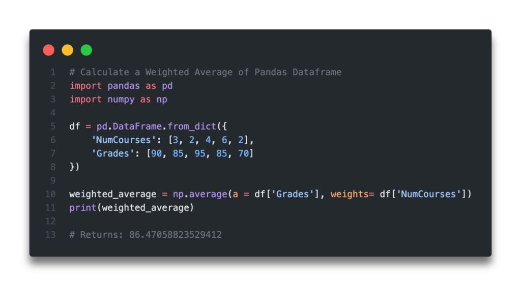 Quick Answer - Pandas Weighted Average Python